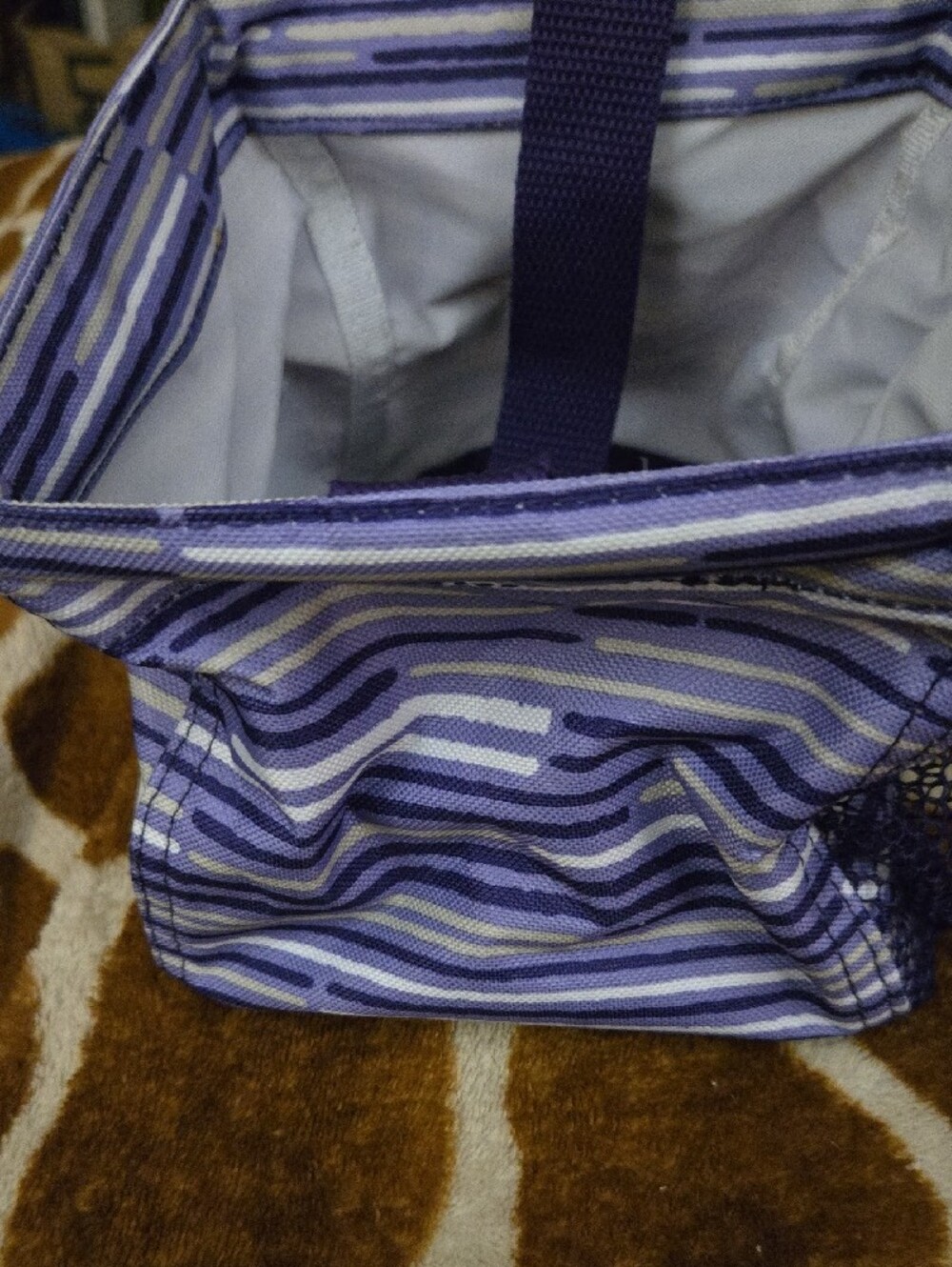 thirty-one Purple Striped Little Storage Tote - Picture 4 of 4
